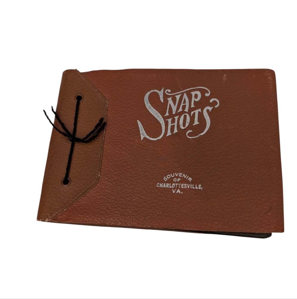 TRUE VINTAGE Photo Album Leather Book Snapshot Memory Keeper